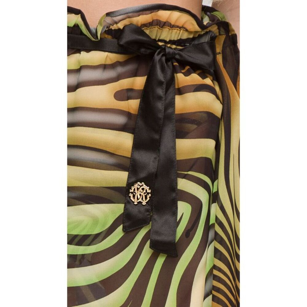 Roberto Cavalli  Tiger Printed Chiffon Cover Up Skirt- - Picture 5 of 5